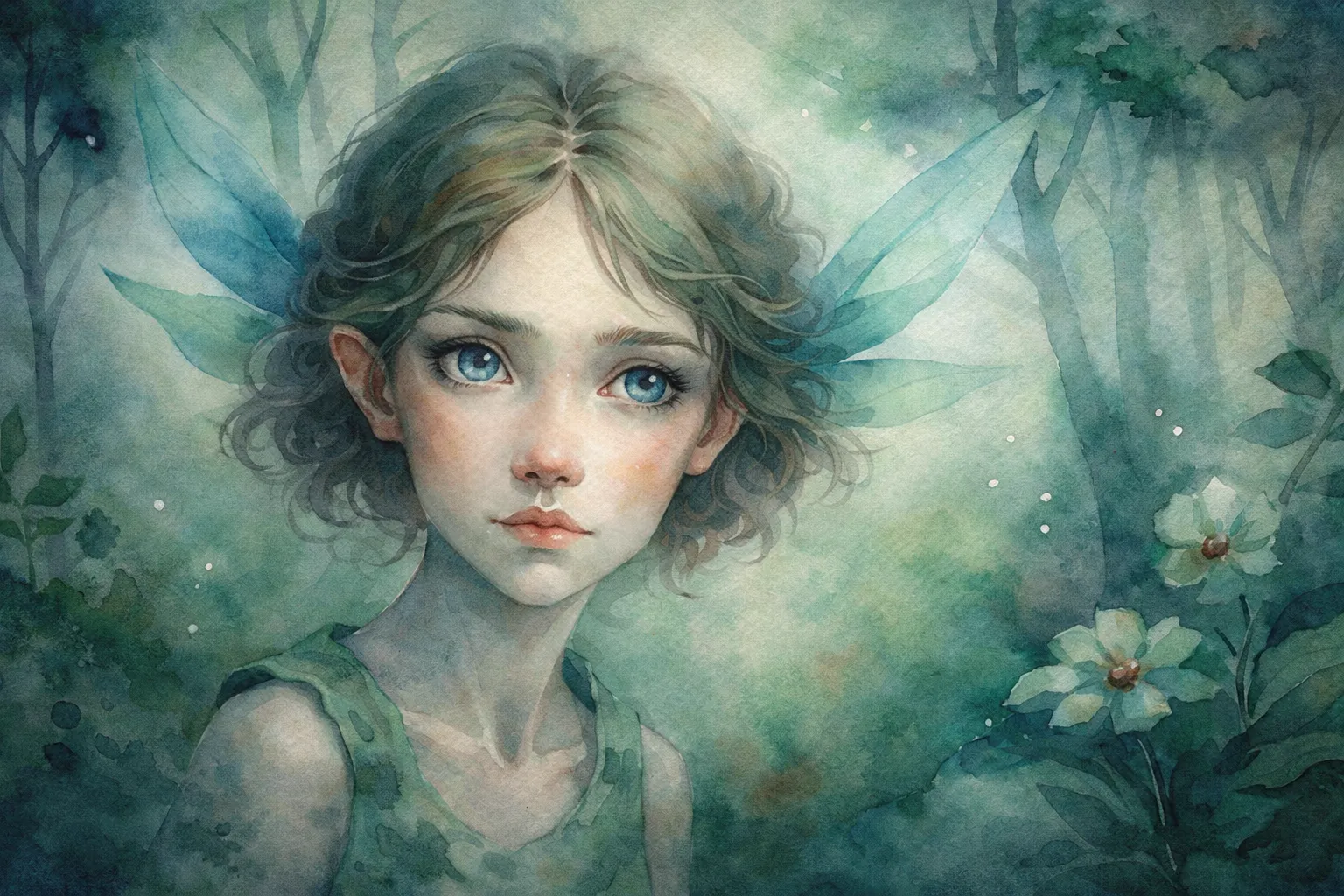 翠綠深處的凝視 - 視覺實驗圖示